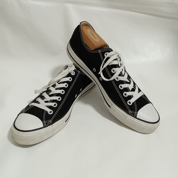 Vintage Converse All Star Black Low Tops Size Mens 10.5 Women\'s 12.5 Excellent main image 5